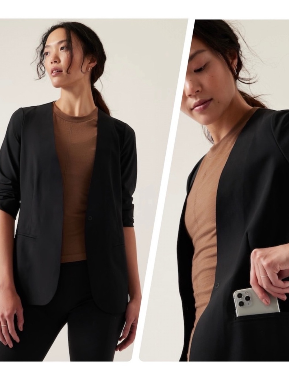 NWT Athleta Avenue Black Blazer Size 2